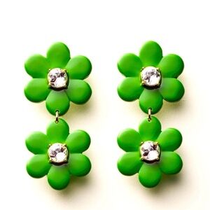 *NWT* kate spade x target GREEN linear floral earrings